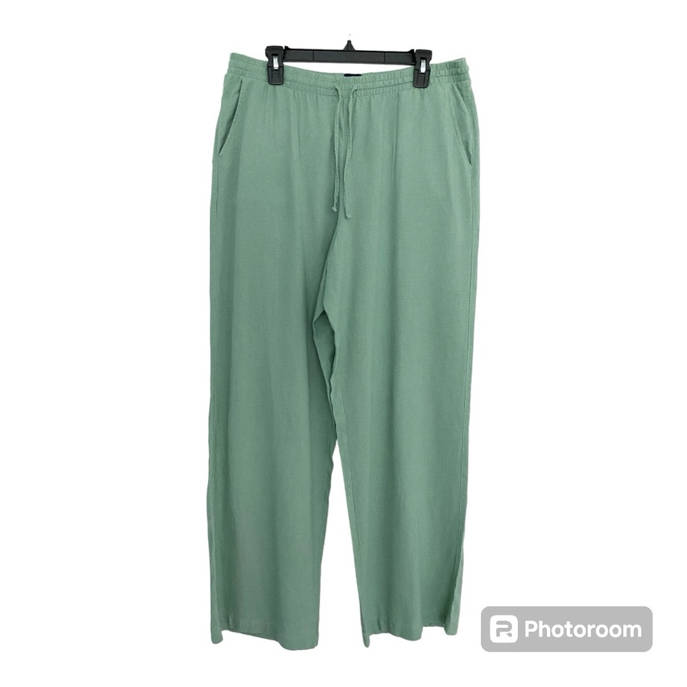 GAP Army Green Relaxed Linen Pant